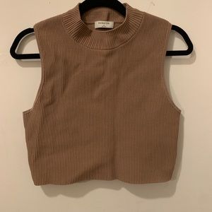 Aritzia ribbed turtleneck tank top